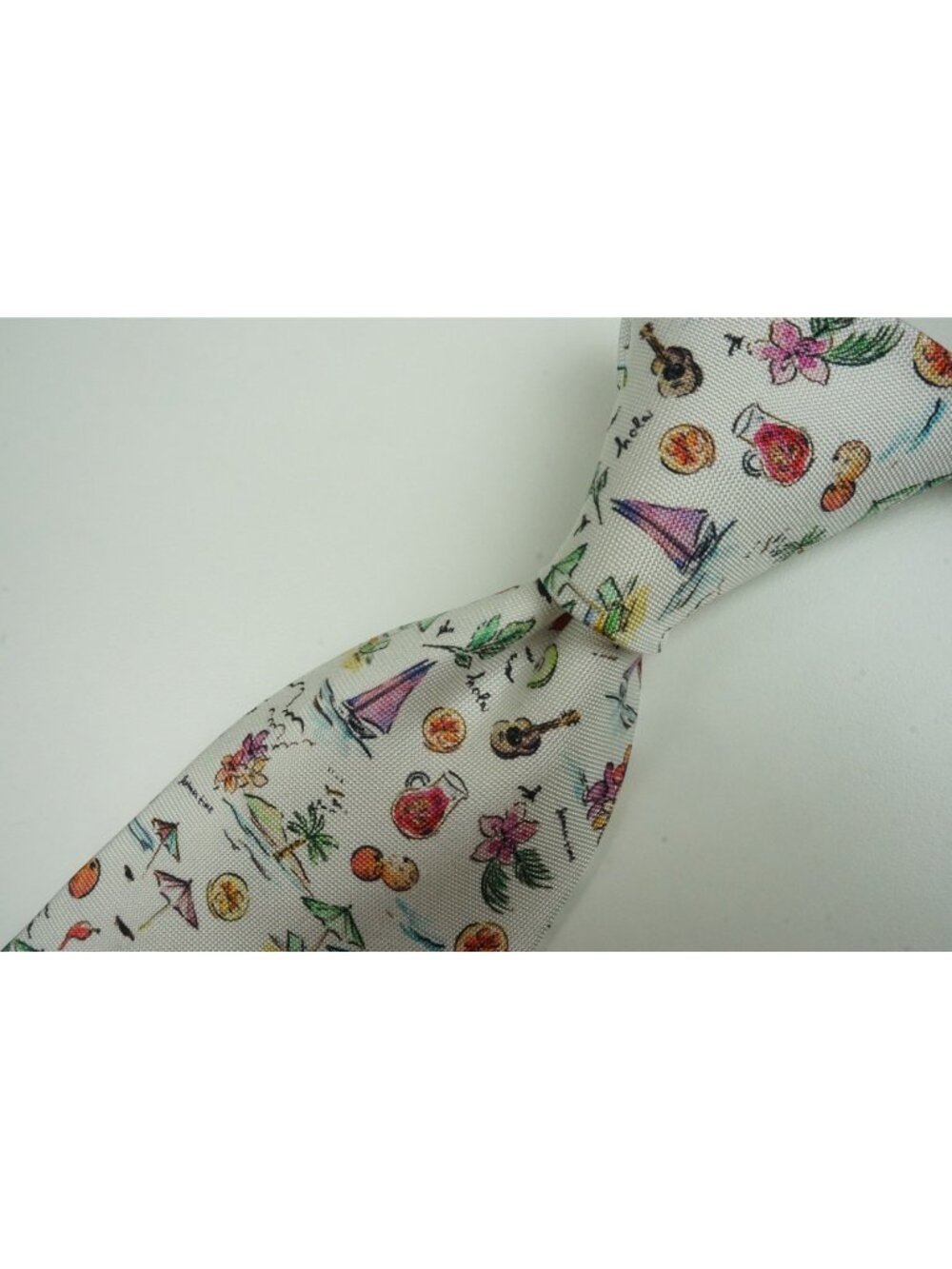 Eton Island Vacation Multicolor Fun Tie 100% Silk Tie Brand New Tags